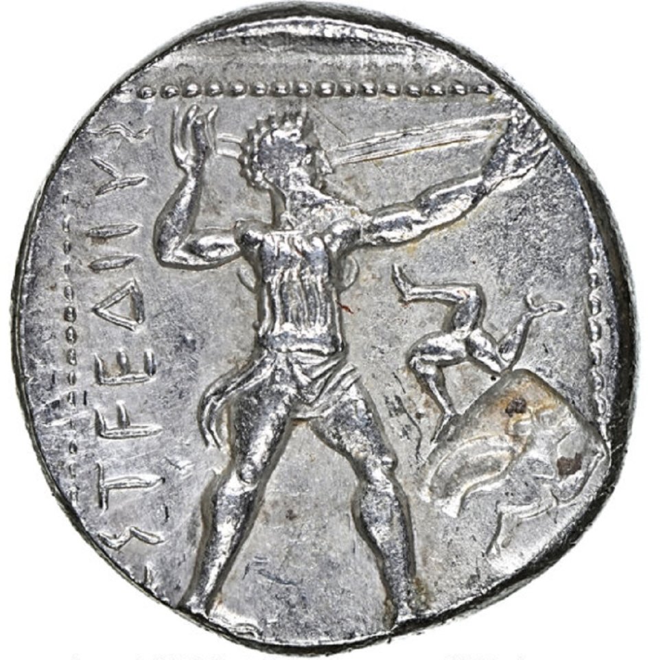 Ca.-380-325-BC-Greek-Pamphylia-Aspendus-Stater---Wrestlers-Slinger-Triskeles-And-Countermark